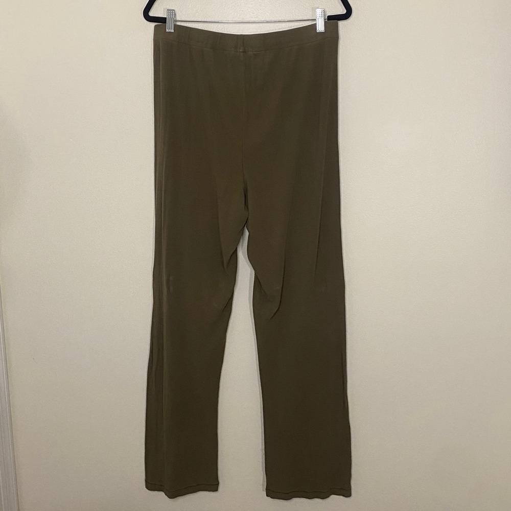 Skims Women's Olive Green Stretch Pull-On Ribbed Loungewear Pants XL - Picture 7 of 7